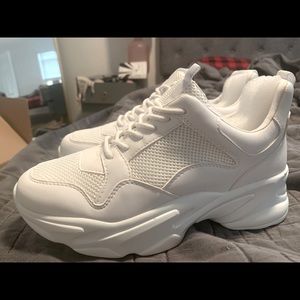 White Platform Steve Madden Sneakers
